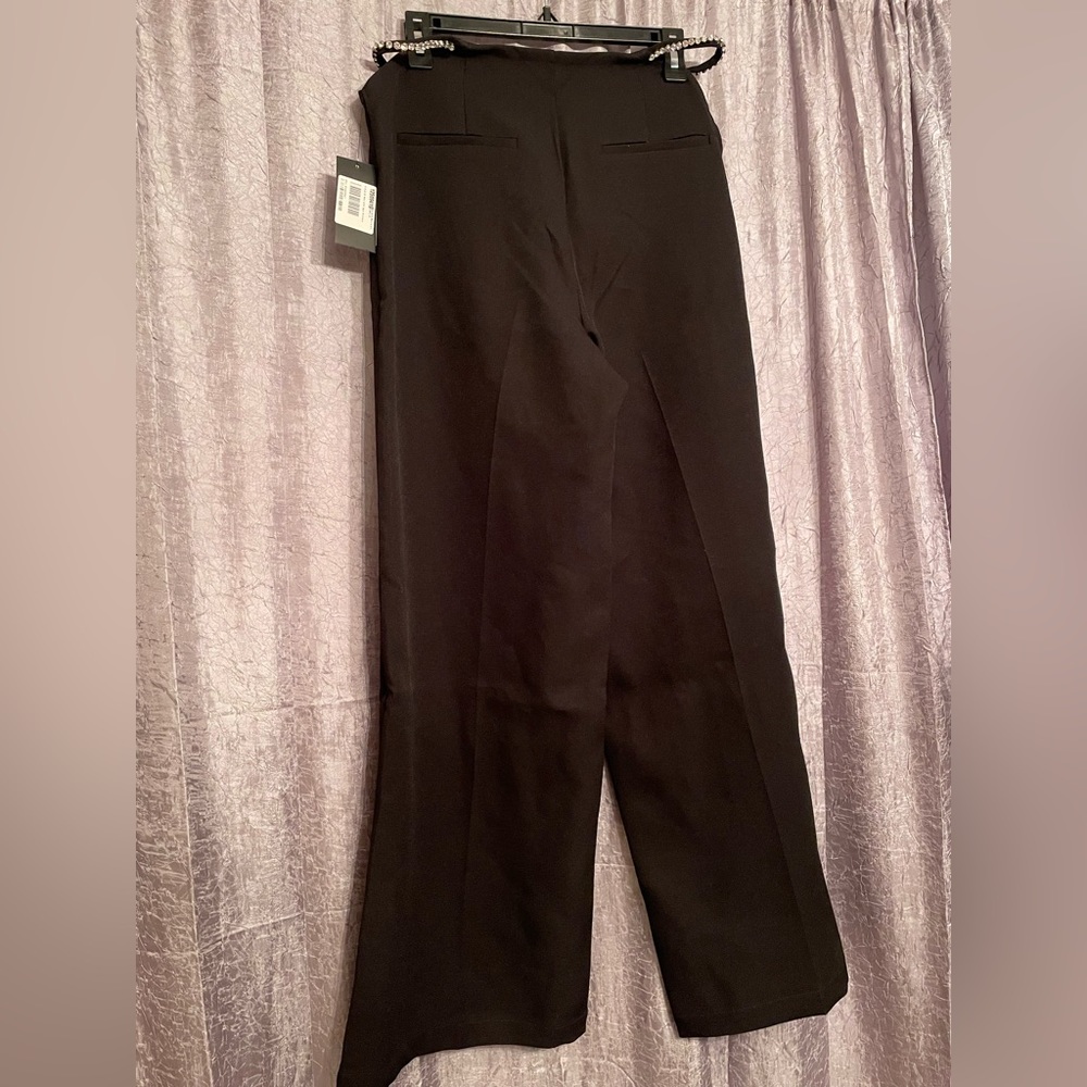 NWT Danielle Bernstein Y2K Black Sequin Cutout Pants - Picture 13 of 14